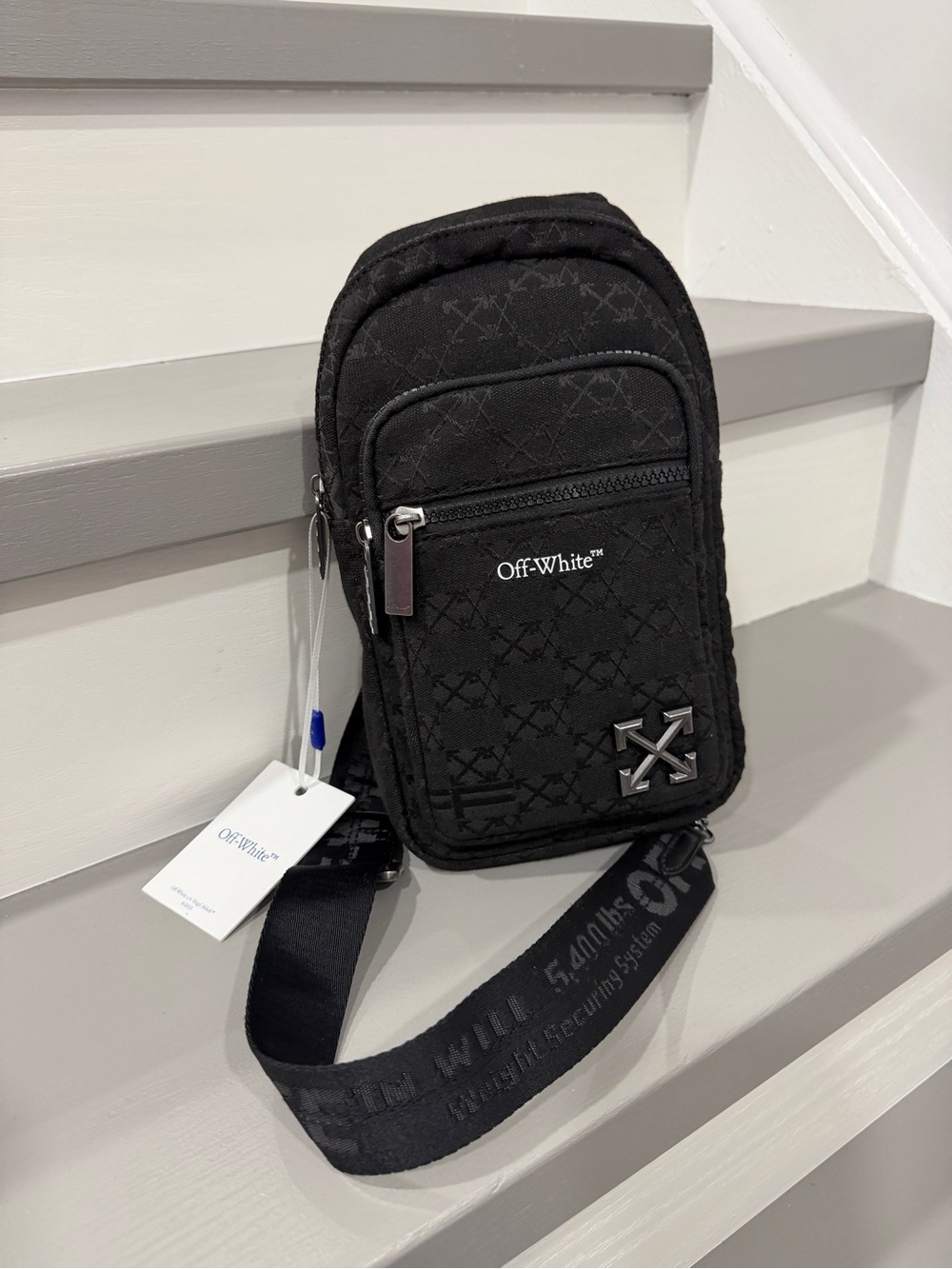 Off-White Black Slim Sling Bag